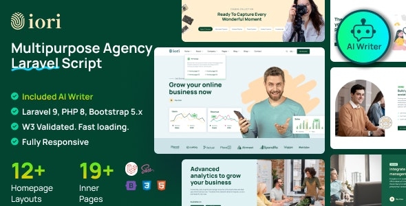 Iori - Business Website for Company, Agency, Startup with AI writer tool & shopping cart V1.7.6