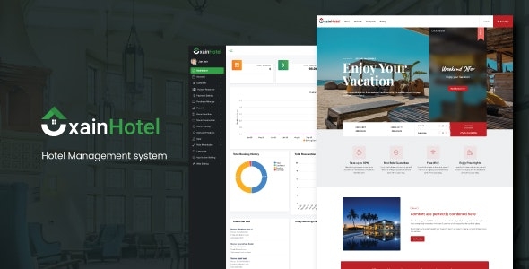 Xain – Hotel Management System with Website 2.5 Includes 9 Module (WhatsApp,Razorpay,Stripe,Transport Facility,Hall room,House Keeping,Restaurent Module,Car parking,Duty Roster)