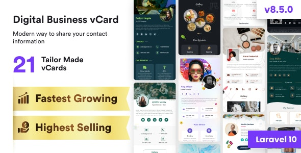 VCard SaaS - Digital Business Card Builder SaaS - Laravel VCard Saas - NFC Card