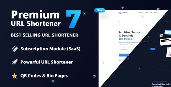 Premium URL Shortener - Link Shortener, Bio Pages & QR Codes - v7.3.3