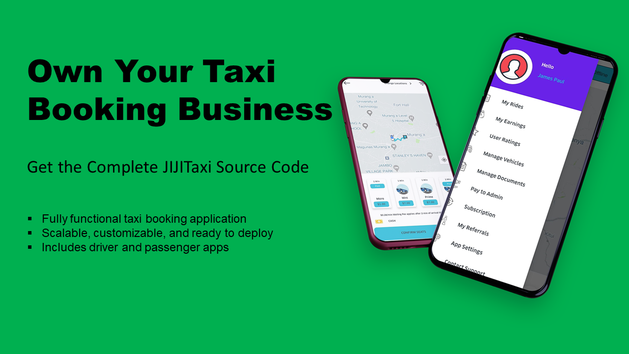 JijiTaxi App - Online Taxi Booking software