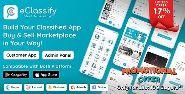 eClassify - Classified Buy and Sell Marketplace Flutter App with Laravel Admin Panel v1.0