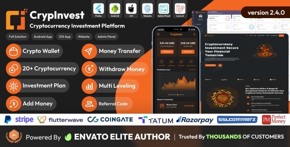 CrypInvest - Cryptocurrency Investment Platform Full Solution v2.4.0