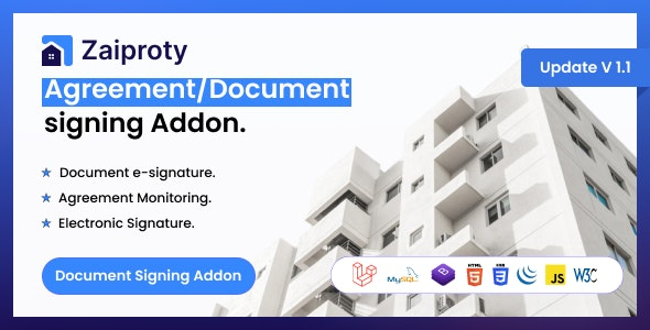 Zaiproty - Agreement/Document signing Addon.