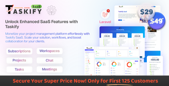 Taskify SaaS - Project Management System in Laravel v1.1.1