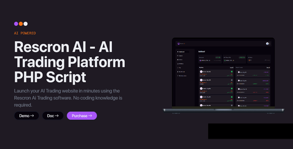 Rescron AI - AI Trading Platform PHP Script - v2.0.0