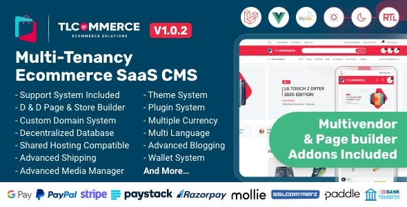 TLCommerce | Laravel & VueJS Powered Ecommerce CMS with PWA