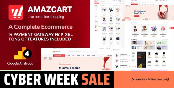 AmazCart - Laravel Ecommerce System CMS Multi-Vendor