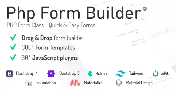 PHP Form Builder - Advanced HTML forms generator with Drag & Drop