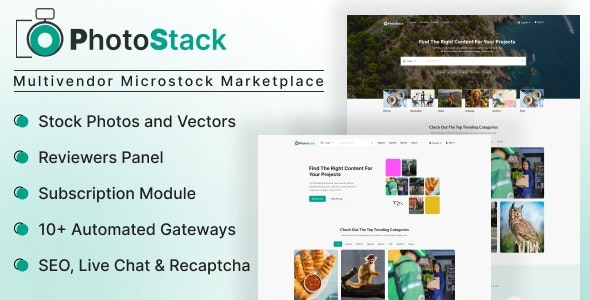 PhotoStack - Multivendor Microstock Marketplace - v1.0