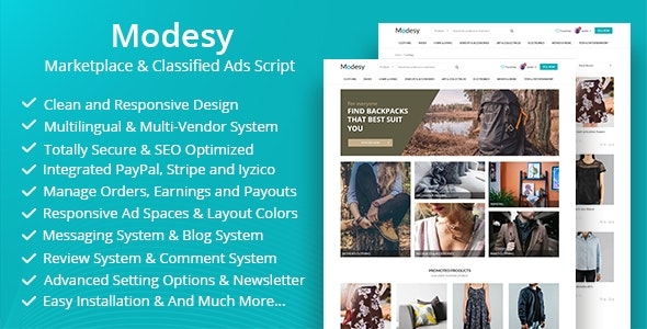 Modesy - Marketplace & Classified Ads Script - v2.4