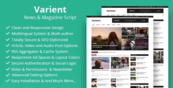 Varient - News & Magaz2.2ine Script v2.2