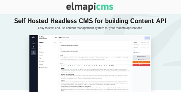 ElmapiCMS - Headless CMS for building Content API v2.0