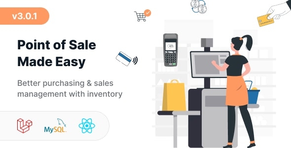 POS - Ultimate POS system with Inventory Management System - Point of Sales - React JS - Laravel POS v3.0.1