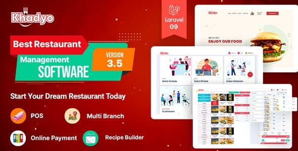 Khadyo Restaurant Software - Online Food Ordering Website with POS