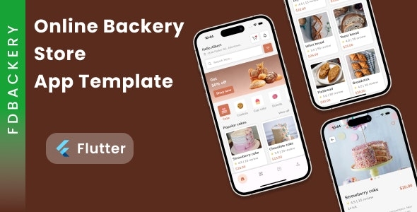 Online Bakery Store App Template in Flutter | FDBakery v1.0