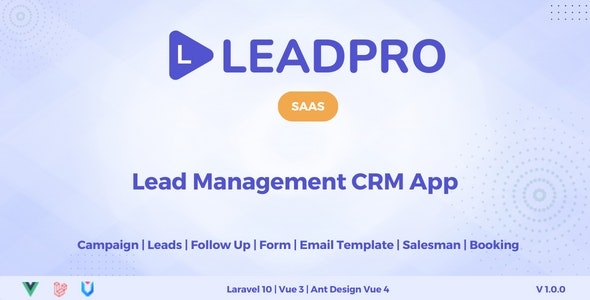 LeadPro SAAS - Lead & Call Center Management CRM v1.0.1