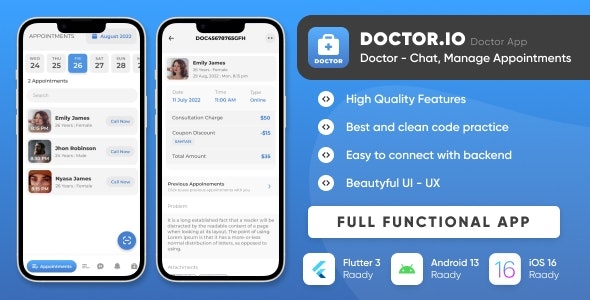 Doctor.io : Doctor App for Doctors Appointments Managements, Online Diagnostics v1.0