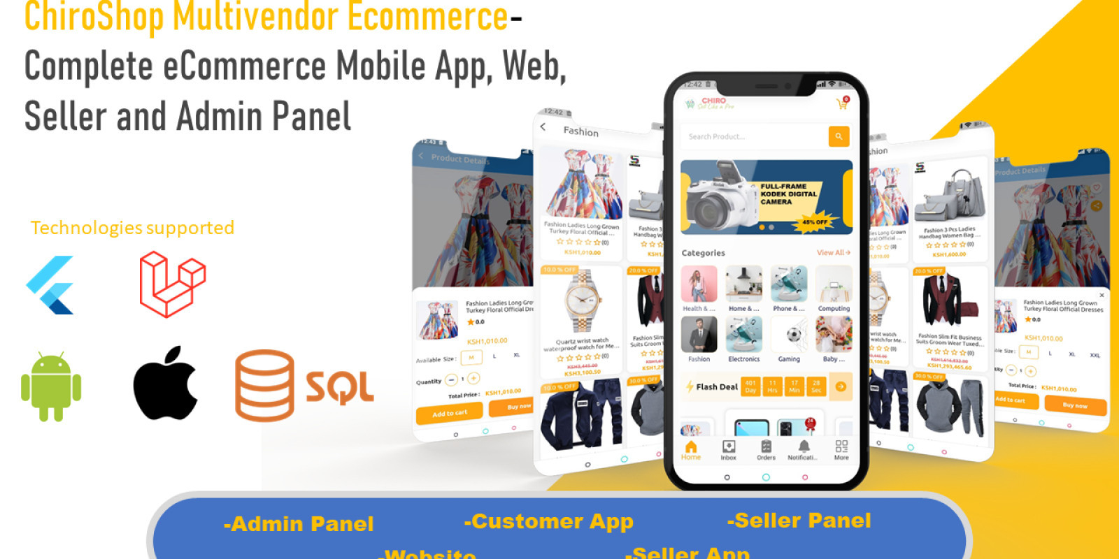 ChiroShop Multi-Vendor Flutter E-commerce App