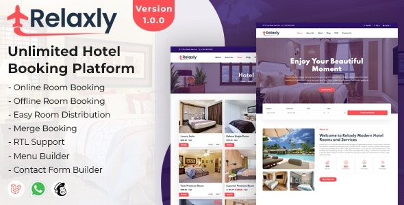 Relaxly v1.0.0 - Unlimited Hotel Booking Platform