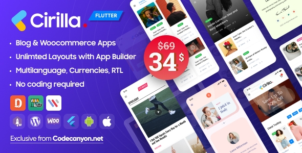 Cirilla - Multipurpose Flutter App For Wordpress & Woocommerce v4.1.1