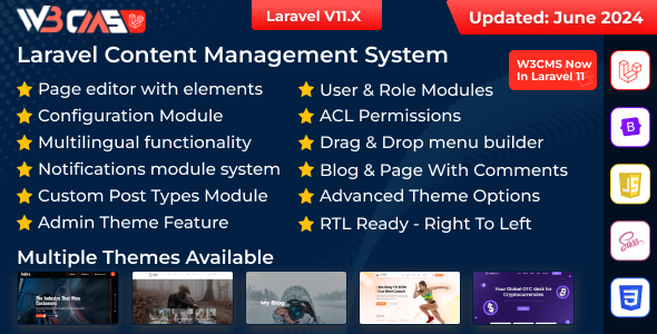 W3CMS-Laravel | Content Management System v2.1