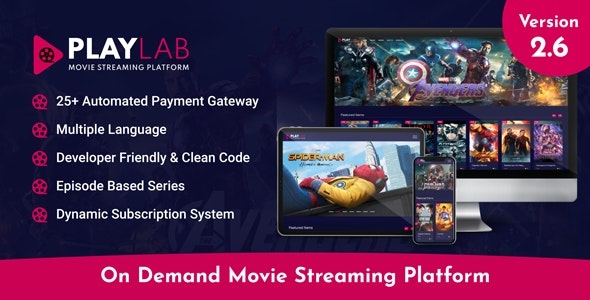 PlayLab - On Demand Movie Streaming Platform - v2.6