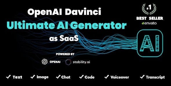 OpenAI Davinci - AI Writing Assistant and Content Creator as SaaS - v4.0