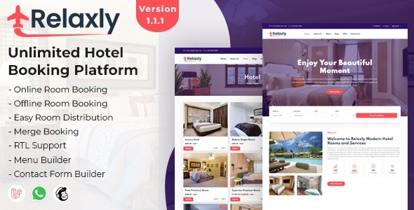 Relaxly - Unlimited Hotel Booking Platform v1.1.1