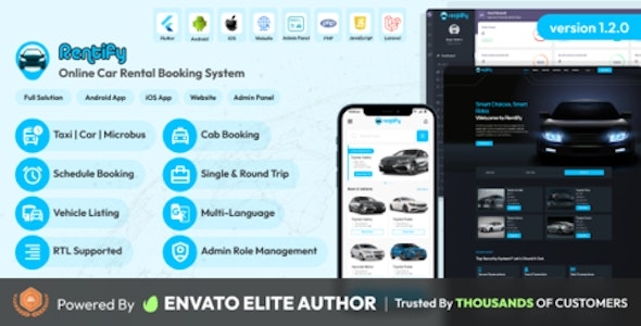 Rentify - Online Car Rental Booking System Full Solution v1.0.0