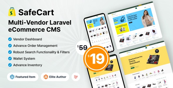 Safecart – Multi-Vendor Laravel eCommerce platform