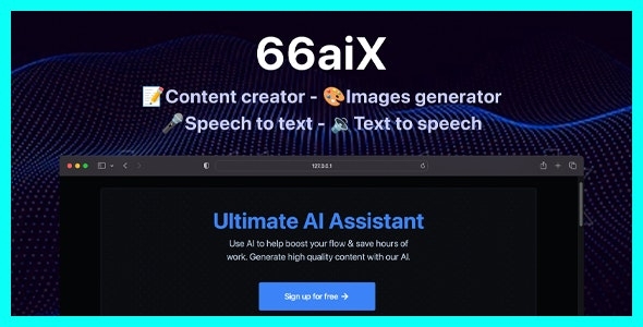 66aix - AI Content, Chat Bot, Images Generator & Speech to Text (SAAS) n25.0.0