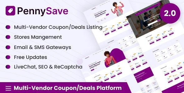 PennySave - Multi-Vendor Coupon/Deals Platform V2.0