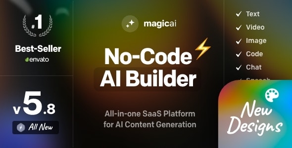 MagicAI - OpenAI Content, Text, Image, Video, Chat, Voice, and Code Generator as SaaS v5.8.0