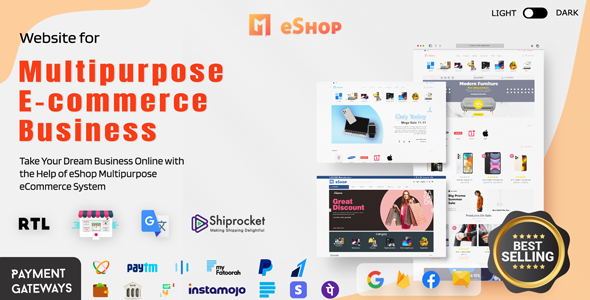 eShop Web - Multi Vendor eCommerce Marketplace / CMS v2.10.0